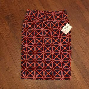 Orange & Blue Lularoe Cassie Skirt